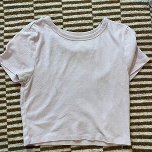 PacSun Light Pink Cropped Tee